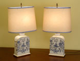 Pair of Chinese decorated lamps