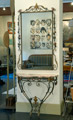 Wrought iron mirror with console