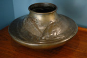 Bronze Hibatchi with carp