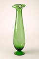 Hand blown green vase