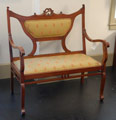 Anglo Indian Settee with Indian motif upholstery