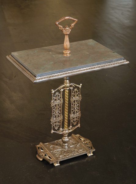Mable and Cast Iron Occasional Table